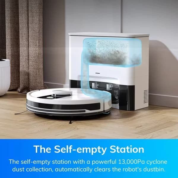 Robotstøvsuger, LIDAR-navigation, 3000 Pa sugeeffekt,EU