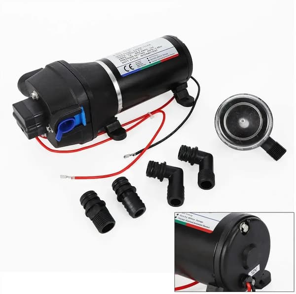 Vattenpump, självprimande, hög flödeshastighet,EU, 12V, svart