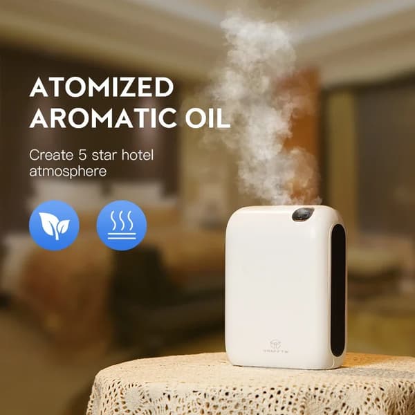 Aromadiffusor, Bluetooth-anslutning, Stort täckningsområde,091-Vit-Batteri
