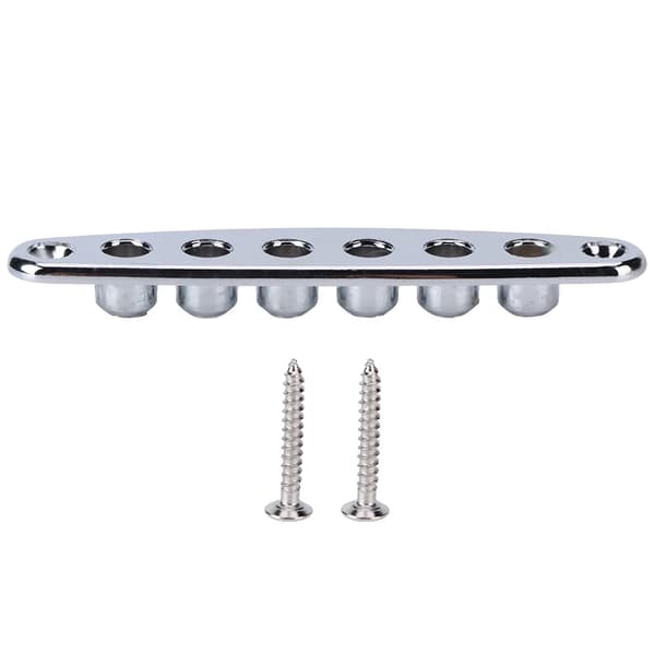 Gitarrsträng Genom Platta, Zinklegering Material, Förbättrad Stabilitet,Silver