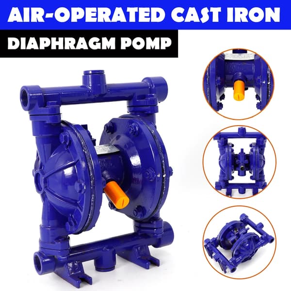 Dubbelmembranpump, luftdriven design, 4,4 GPM flödeshastighet,Blå