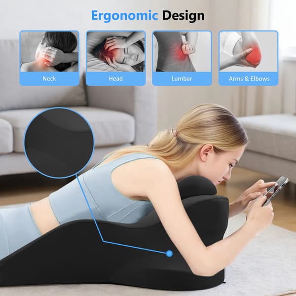Bensæk, Hukommelsesskum, Ergonomisk Vinkel Design,sort