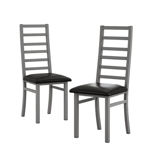 Spisestol Sæt, Høj Ryg, Uden Armlæn Design,Grå