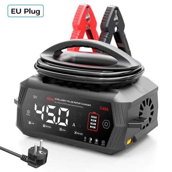Batteriladdare, Automatisk Drift, Mångsidigt Spänningsstöd,45A EU PLUG