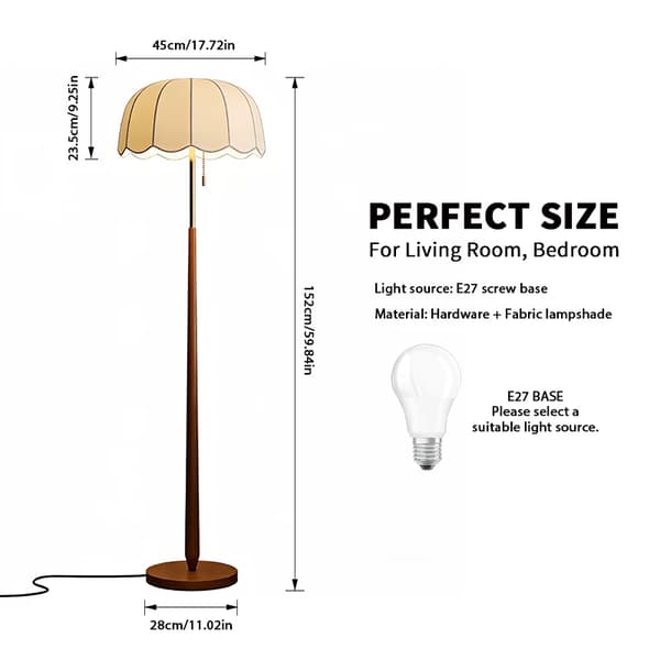 Gulvlampe, Dæmpbar, Krystalmateriale,B