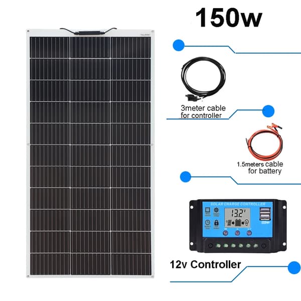Flexibelt solpanelssystem, 150W/300W effekt, lättviktig och hållbar,Snötäckning