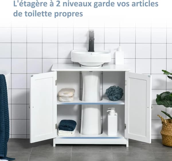 Badeværelsesskab, Pladsbesparende Design, Nem Vedligeholdelse,HVID