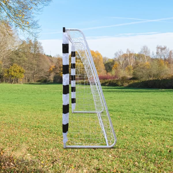 Fodboldmål, Sammenklappeligt Design, Holdbar Konstruktion,Sort og Hvid