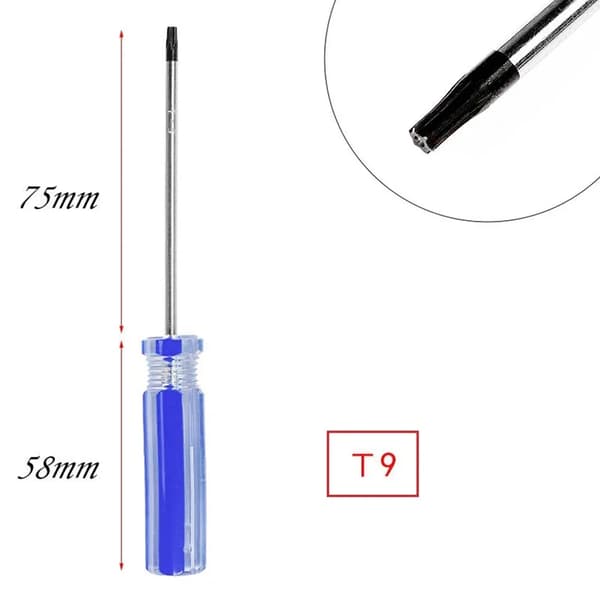 Torx-skruvmejsel, Mini-storlek, Multifunktionell,T9