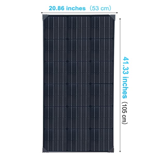 Solpanel, Monokrystallinsk Konstruktion, Høj Effektivitet,100W Sort