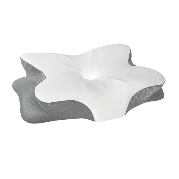 Nackkudde, Ergonomisk Design, Tvättbart Överdrag,Vit