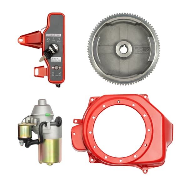 Startmotor Kit, Nyckelströmbrytarlåda, Fullständiga Komponenter,Röd