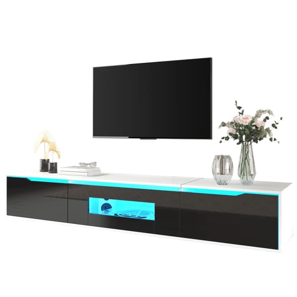 TV Skab, LED Belysning, Moderne Design,Stil A -2