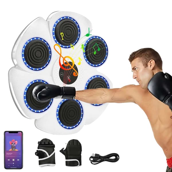 Nyrkkeilykone, Bluetooth-yhteys, 9 harjoittelutilaa,VALKOINEN