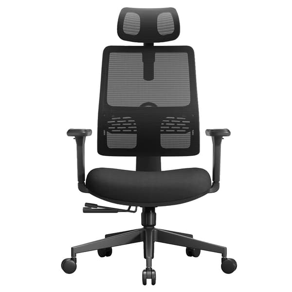 Kontorstol, Ergonomisk Design, Adaptiv Lændestøtte,Sort