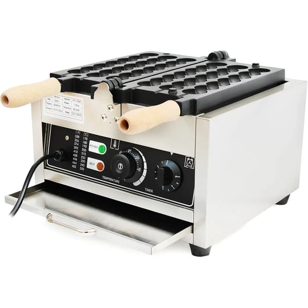 Vaffeljern, 1500W Effekt, Temperaturinterval 50-300 °C, Timer 0-5 minutter, Rustfrit stål, Non-stick overflade