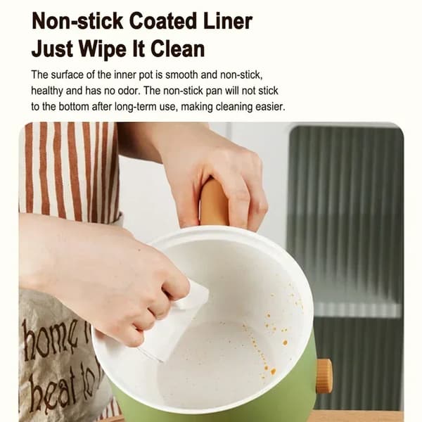 Elektrisk Gryta, Multifunktionell, Non-Stick Design,grön, EU