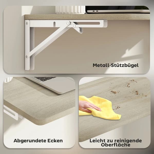 Fällbord, Platsbesparande Design, Lätt Installation,Som visas