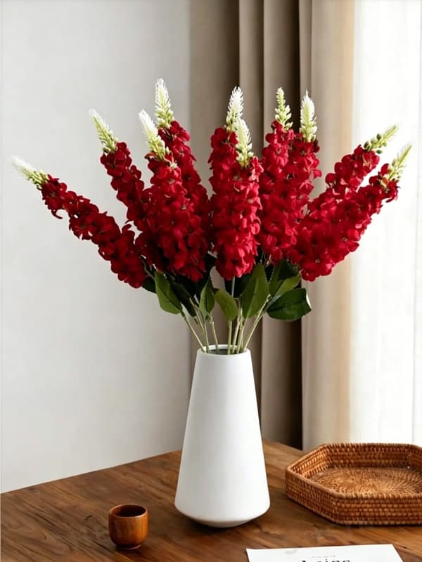 Konstgjorda Blommor, 5-pack, Heminredning,L-e, Röd