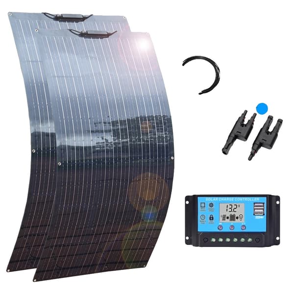 Solpanelkit, 200W Ström, Flexibel Design, 12V eller 24V 200w kit