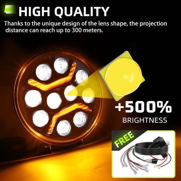 Offroad Bil Bumper Spotlight, LED Arbejdslampe, Forbedret Synlighed,2PC 9tommer