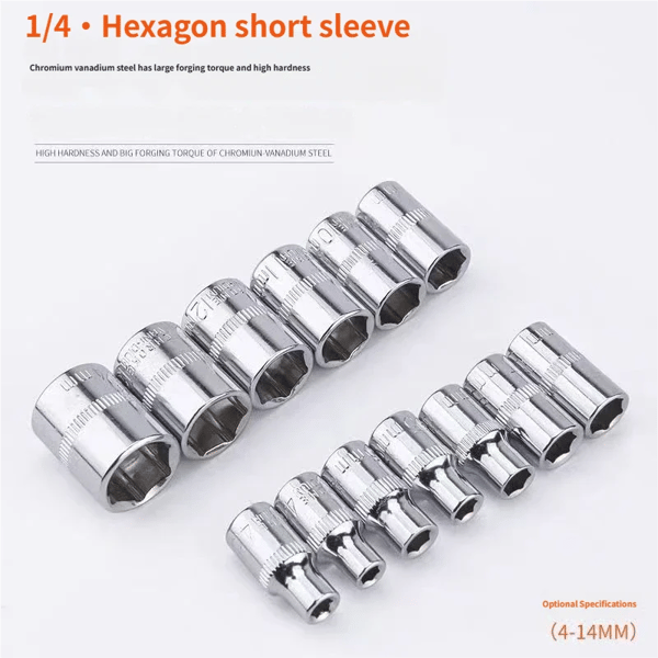 Skiftnyckelsats, Legerat Material, 12-delars Verktygssats,Silver