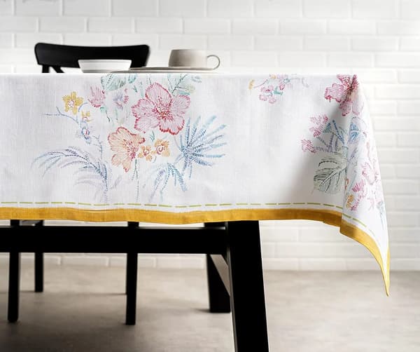 Dug, Håndmalet Design, Elegant Borddekoration,140*180cm, MULTI