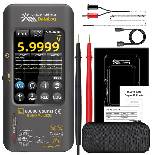 Digital multimeter, 60000 räkningar, AC/DC effektmätning,S600A