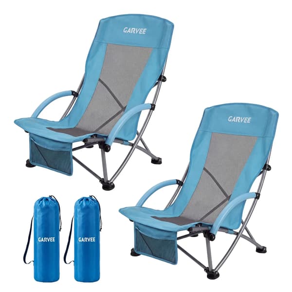 Strandstol, Bärbar Design, Lätt Ram,2st