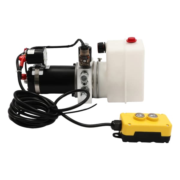 Hydraulisk Pump, 12V Ström, Fjärrkontrollsystem, Ljusgul