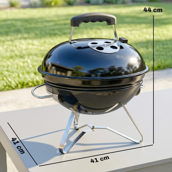 Kulgrill, Kompakt Design, Justerbar Ventilation,sort