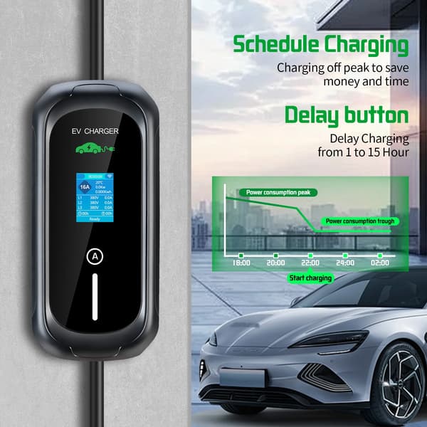 EV-laddare, 11KW laddning, Smart appkontroll,Typ2