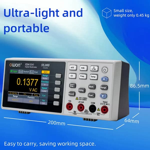 Digitalt Multimeter, Ægte RMS Nøjagtighed, Bærbart Design,XDM1241