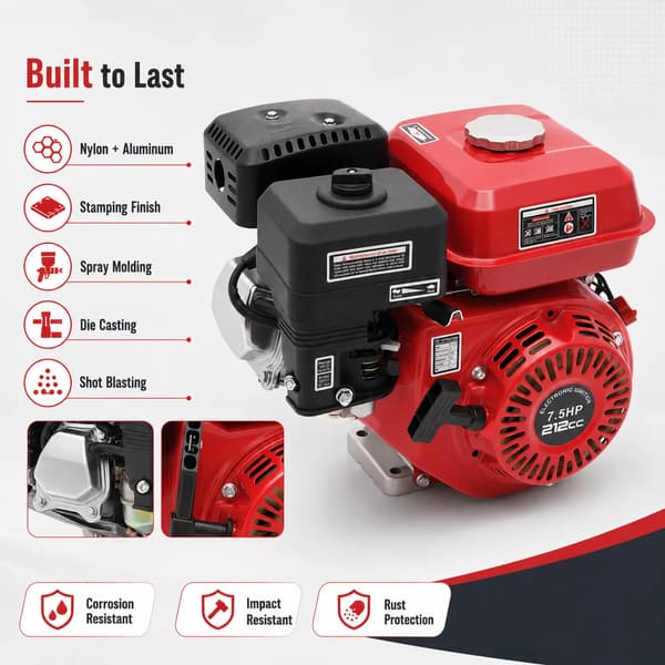 Motor, 4-takts, 4000W effekt,Rød