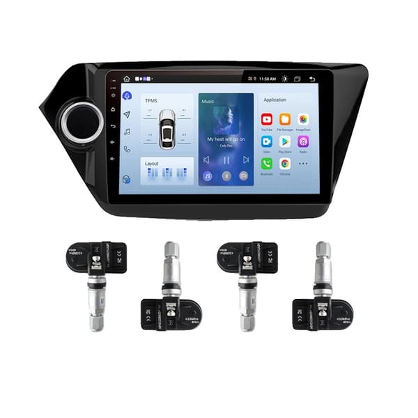 TPMS, Android-kompatibilitet, Realtidsövervakning,Inbyggd sensor, Röd