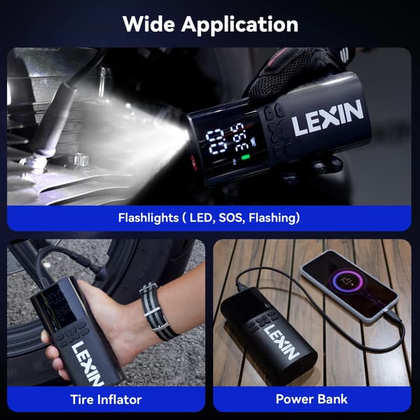 Smart Luftpump, 150 PSI, 4000 mAh Batteri,P4