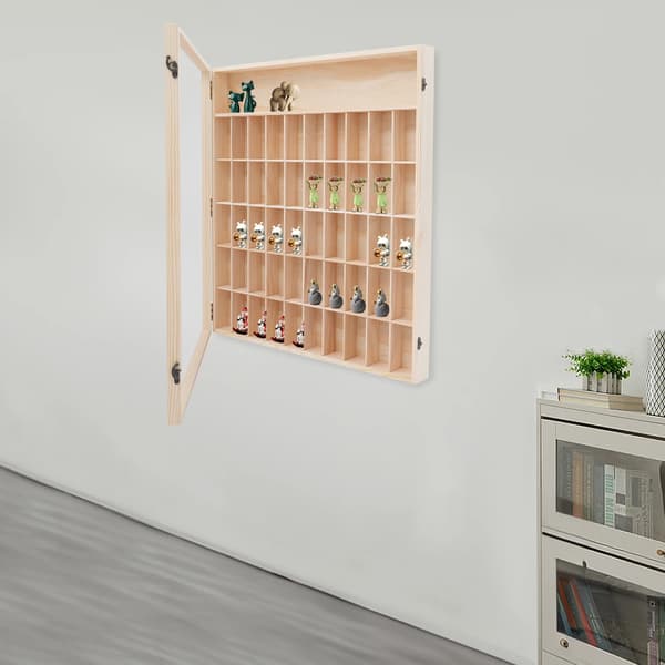 Visningsskåp, Väggmonterat, 6-Plan Design,Träfärg