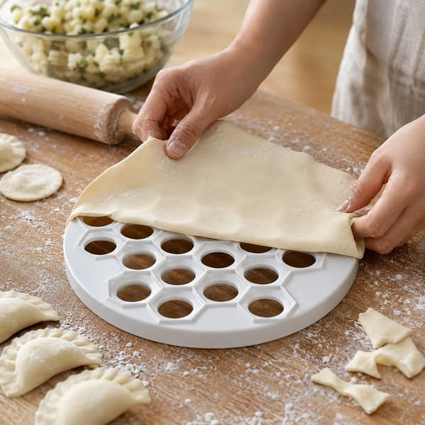Dumplingform, 19 huller, letvægts plastdesign,HVID