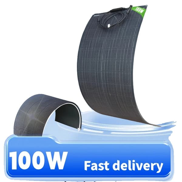 Solpanel, Flexibel Design, Hög Effektivitet,1PCS   100W