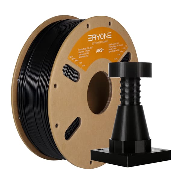 3D Print Filament, ABS+ Material, 1KG Vægt,ABS Plus Sort