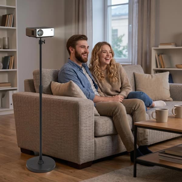 Projektorophæng, Justerbar Højde, 360 Grad Rotation,Sort