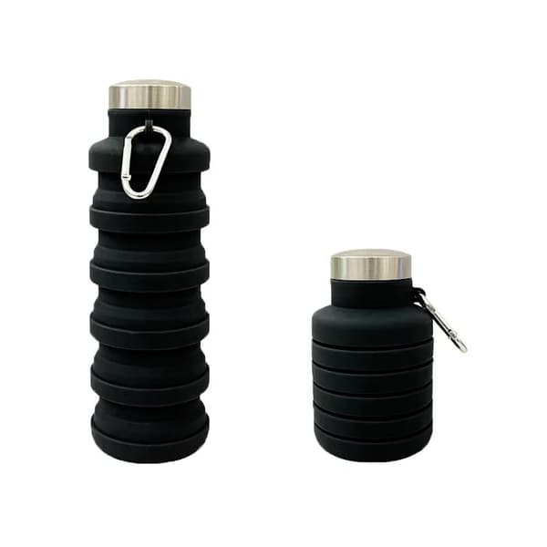 Foldbar Kop, Bærbar Silikone, 500 ml Kapacitet,sort