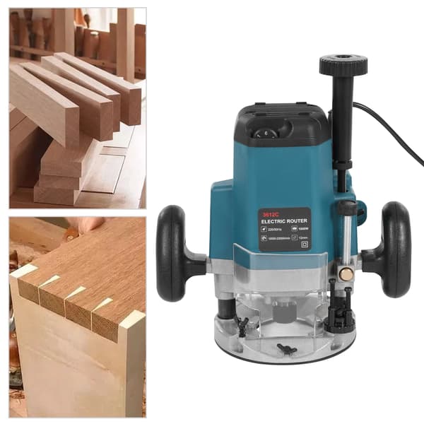 Trimmer Router Værktøj, 6 Variable Hastigheder, Kompakt Design,Blå