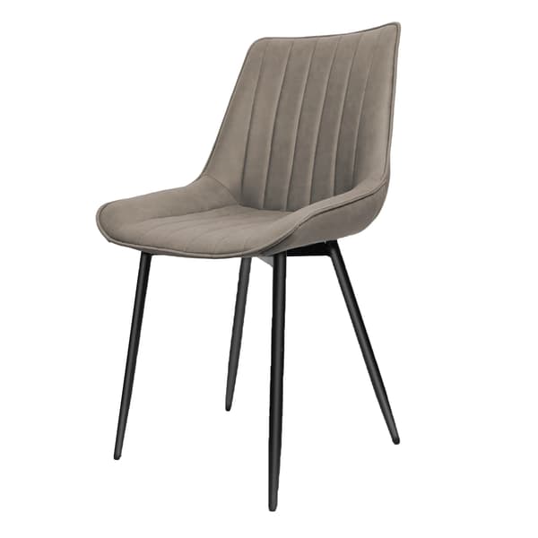 Matstol, Ergonomisk Design, Hållbar Metallram,Kort Brun