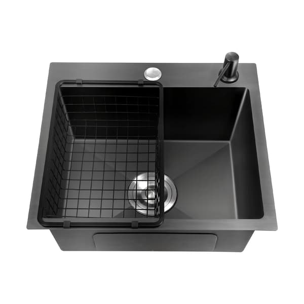 Køkkenvask, Rustfrit Stål, Moderne Design,sort