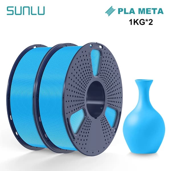 3D-printer filament, AntiString-design, høj fluiditet,PLA META himmelblå