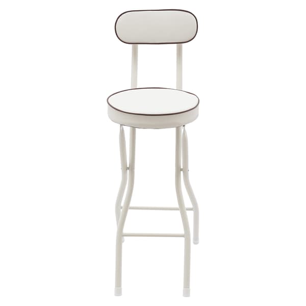 Barstol, Dämpad Bärbar Design, Lätt att Fälla,Vit