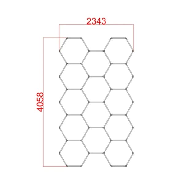 Garage Lys, Hexagonal Design, Justerbar Strålevinkel,Nej-b, 14-Hul
