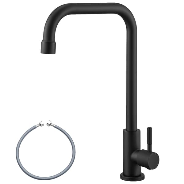 Køkkenarmatur, 360° Rotation, Holdbart Rustfrit Stål,G3/8, sort