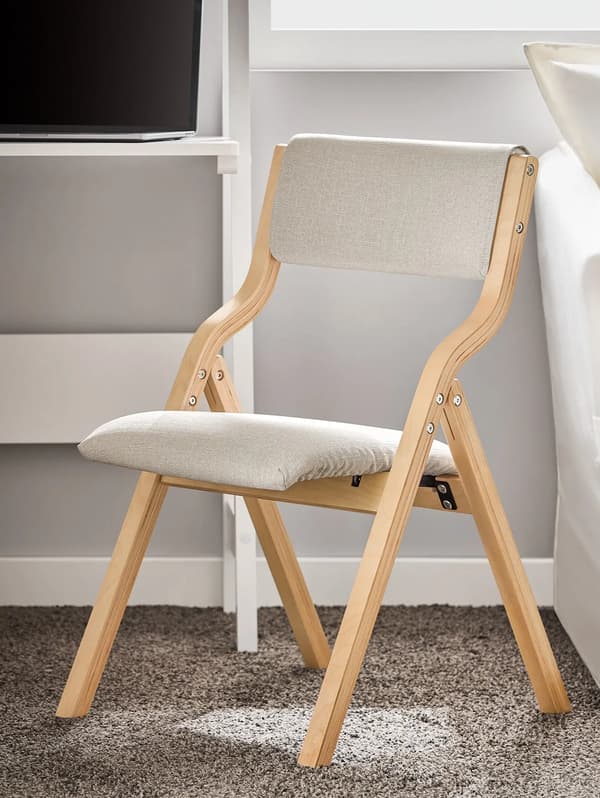 Sammenklappelig Stol, Pladsbesparende Design, Behagelig Siddeplads,LYS GRÅ